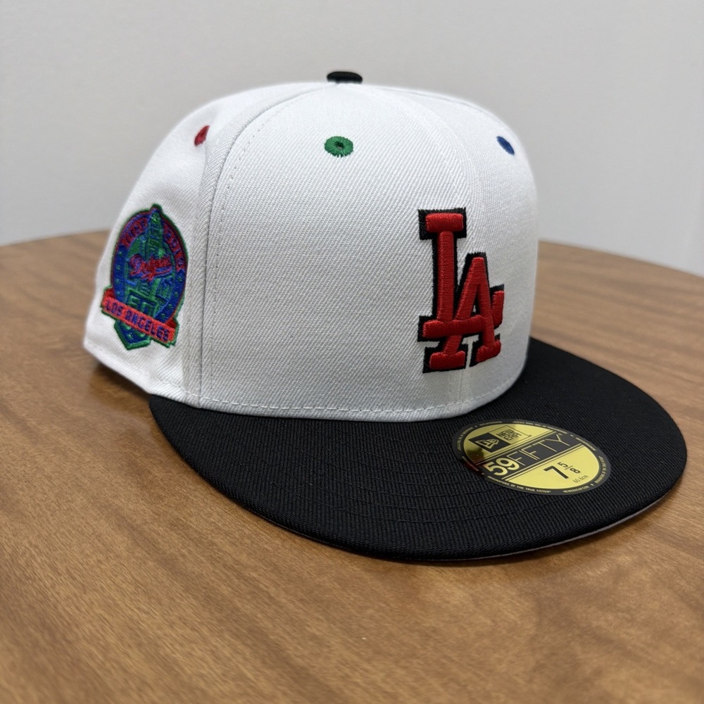 New Era Los Angeles Dodgers Primary‎ Eye 60th Ani 59FIFTY Hat Size 7 5/8 Gray UV